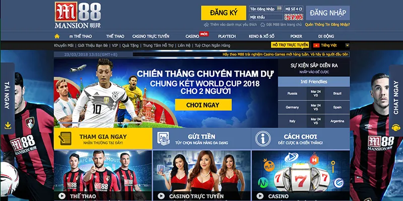 Các loại tỷ lệ kèo M88 phổ biến người chơi cần biết